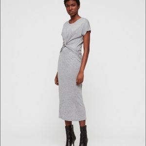 Allsaints Paloma twist front midi dress